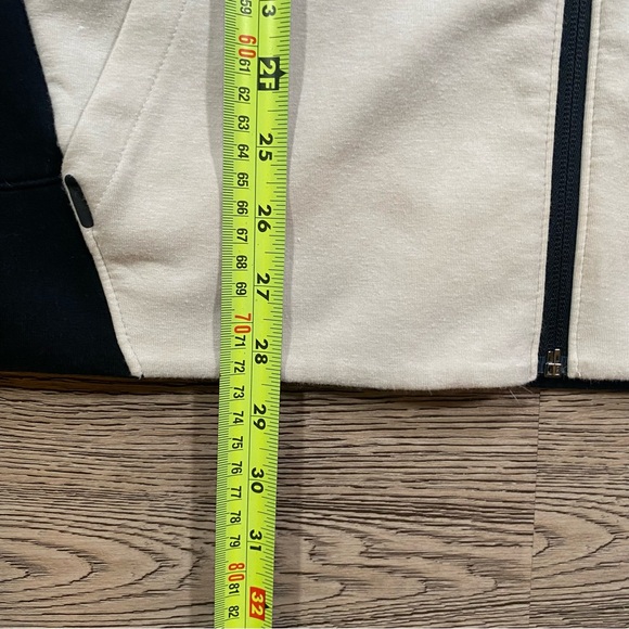 Old Navy Active Zip-up Hoodie Men's Large Black Cream Go-Dry Chest Pockets - Picture 4 of 13